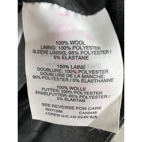 Women’s J.Crew Super 120s Wool Charcoal Gray Blazer Career Size 4 - Picture 5 of 6